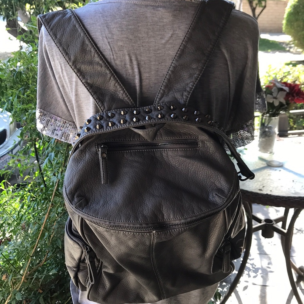 Functional Vegan Learher Backpack and Purse Combo